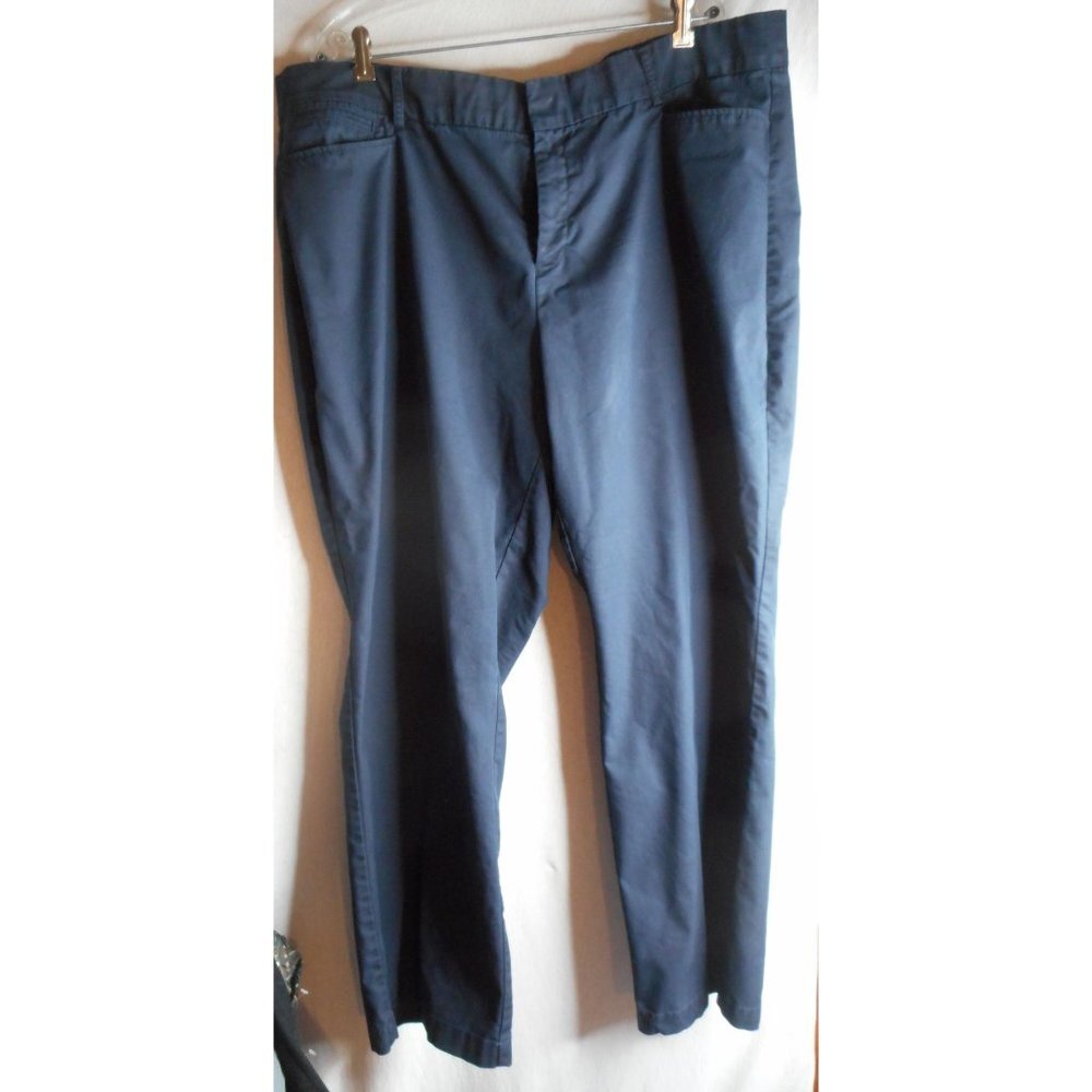 Women's Navy Straight-Leg Dress Pants